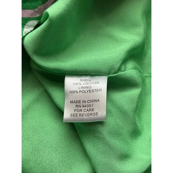 Jade Melody Tam Green Multi Abstract Balloon Sleeve Tunic Mini Dress Medium - Picture 7 of 12